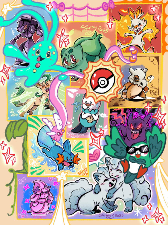 Pokemon Doodle Collage (click)